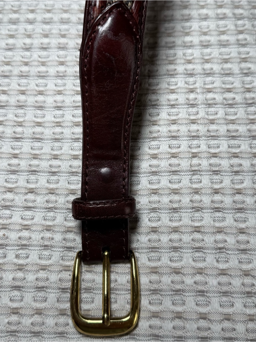 Brighton Leather Mens Dress Belt Size 54 Brass Buckle Preppy Big Men Casual - Picture 2 of 8
